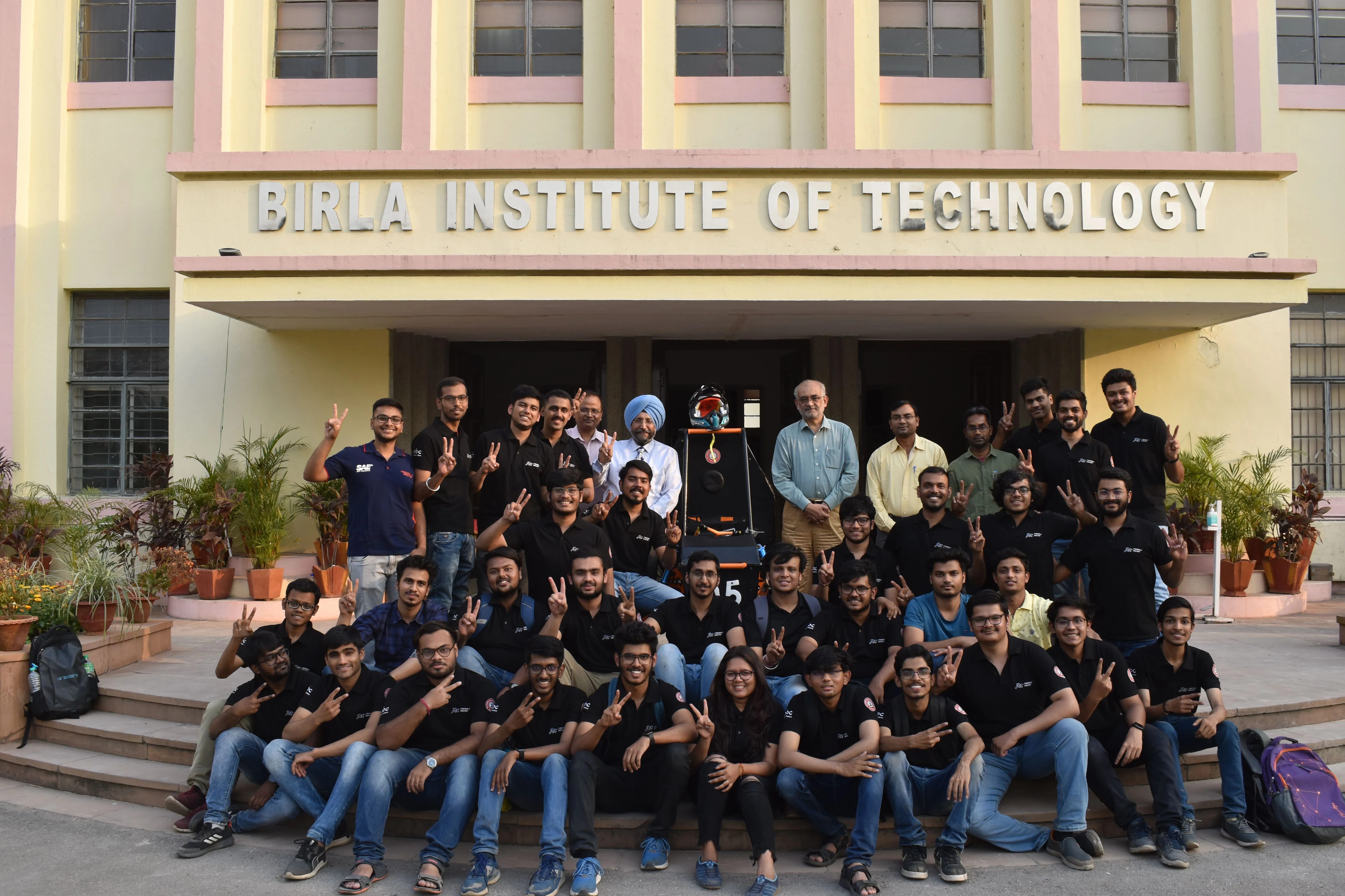 Team Firebolt with VC Indranil Manna and other professors at Birla Institute of Technology, Mesra